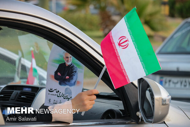 People in Semnan celebrating victory of Raeisi in Election 