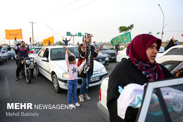 کاروان خودرویی هواداران رئیسی در قم