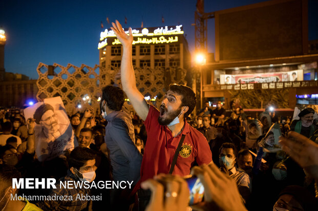 Iranian nation celebrate Raeisi's victory across country