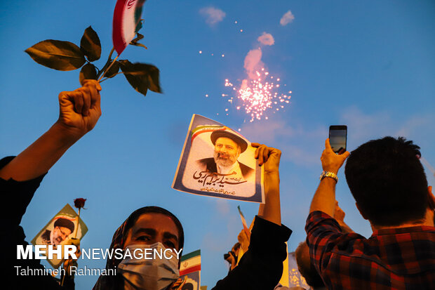 Iranian nation celebrate Raeisi's victory across country