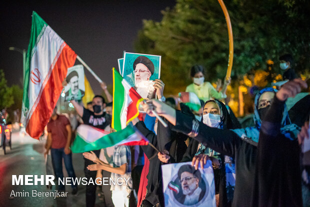 People in Shiraz, Tabriz celebrate Raeisi's victory