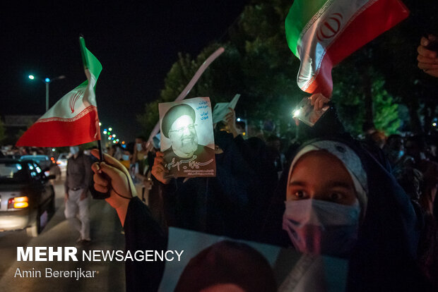 People in Shiraz, Tabriz celebrate Raeisi's victory