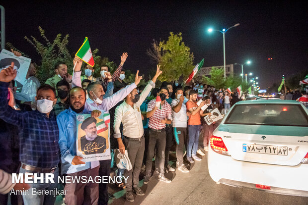 People in Shiraz, Tabriz celebrate Raeisi's victory