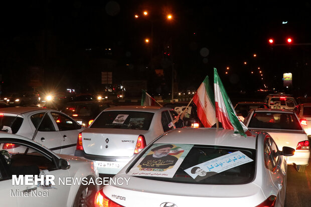 People in Shiraz, Tabriz celebrate Raeisi's victory