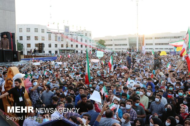 جشن بزرگ پیروزی انتخابات در مشهد