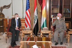 رایزنی سفیر آمریکا در عراق با مسعود بارزانی