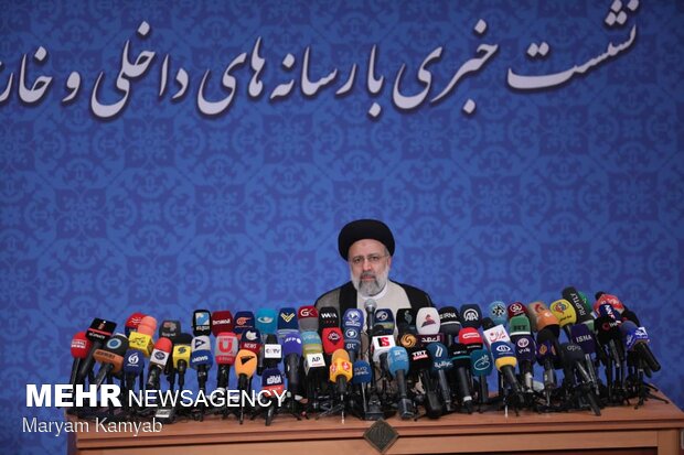 اولین نشست خبری حجت الاسلام رئیسی، رئیس جمهور منتخب جمهوری اسلامی ایران