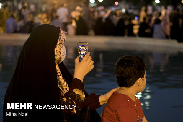 Fireworks on occasion of Imam Reza birth anniv. in Tabriz