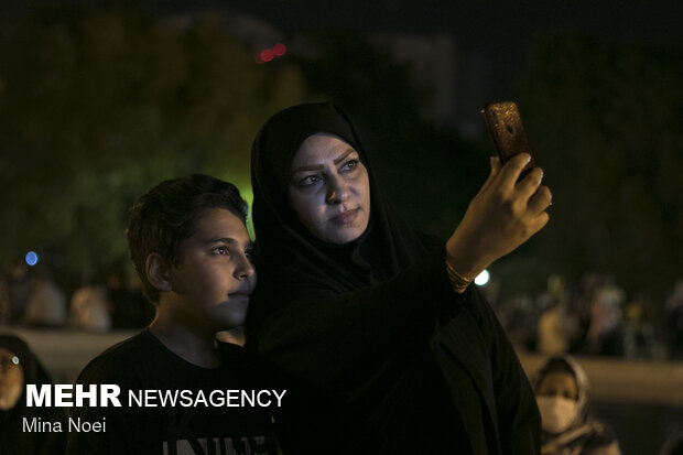 Fireworks on occasion of Imam Reza birth anniv. in Tabriz