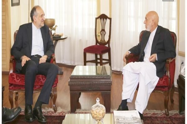 Iran envoy discusses 'peace process' with former Afghan Pres.