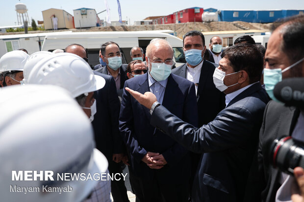 Ghalibaf's visit to Coronavirus vaccine factory