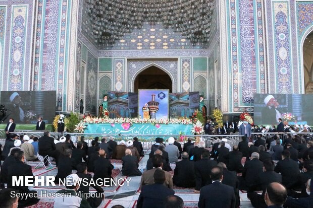 جشن میلاد با سعادت حضرت رضا (ع) در مشهد با سخنرانی رئیس جمهور منتخب