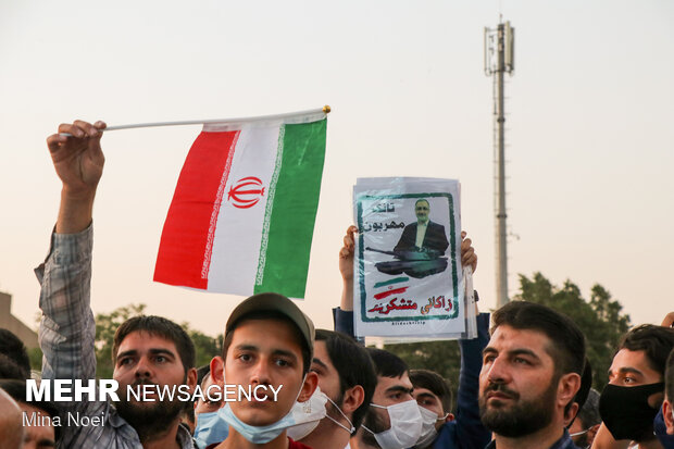 Supporters of “Raeisi” celebrate election victory in Tabriz