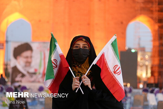 Supporters of “Raeisi” celebrate election victory in Tabriz