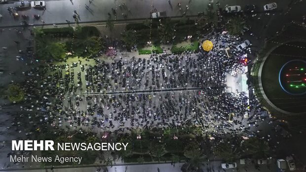 People in Rasht celebrate Raeisi's victory