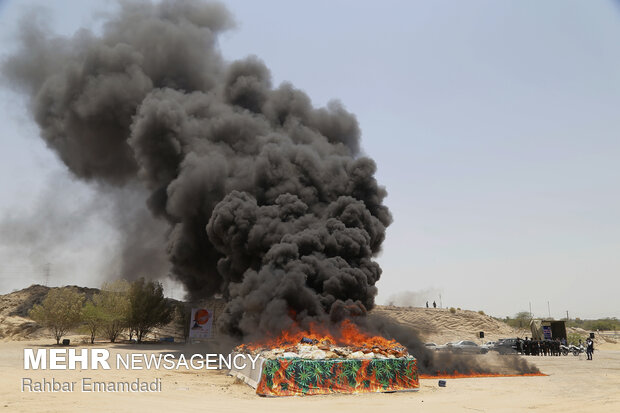 Police destroys 16 tons of illegal drugs in S Iran