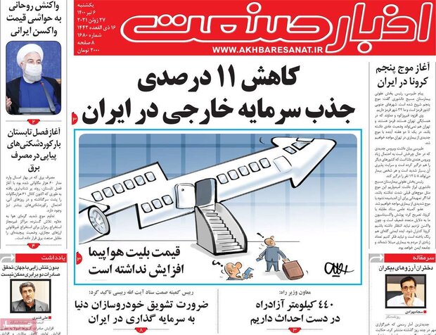 روزنامه‌های اقتصادی یکشنبه ۶ تیر ۱۴۰۰
