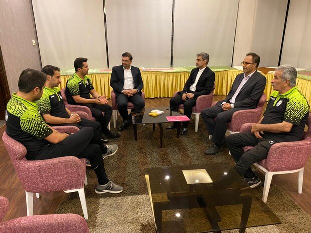 دیدار دو عضو هیات رئیسه با کادر فنی تیم ملی فوتسال