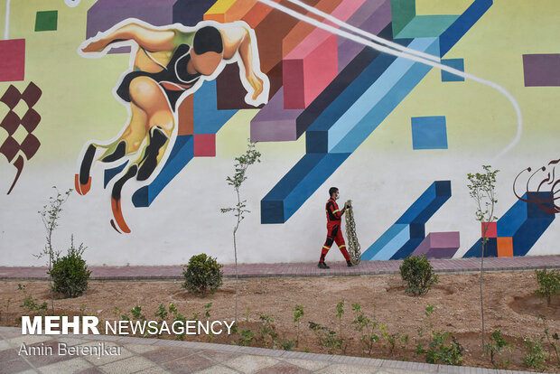 افتتاح پروژه پیاده راه ورزش در شیراز