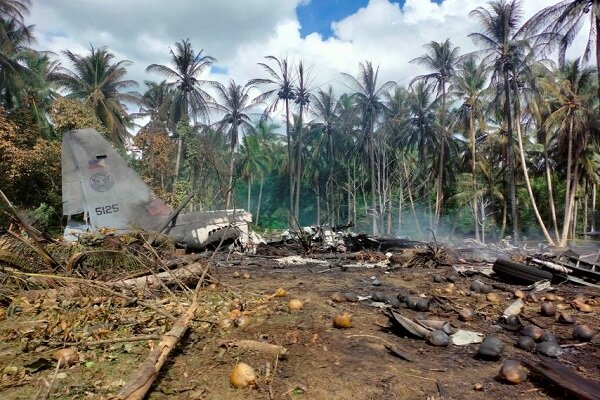 فلپائن میں فوجی طیارہ حادثے میں ہلاکتوں کی تعداد 45 تک پہنچ گئی