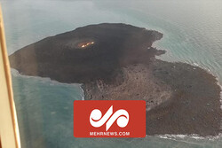 VIDEO: Aerial footage of volcanic eruption in Caspian Sea