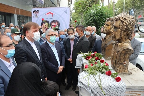 محل شهادت شهیدان «انصاری و نورانی» در رشت گلباران شد