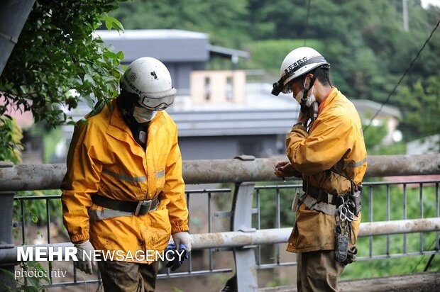 جستجوبرای نجات در پنجمین روز از جاری شدن سیل و رانش زمین در ژاپن