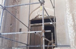 سر در غربی مسجد جامع تاریخی اردستان مرمت شد