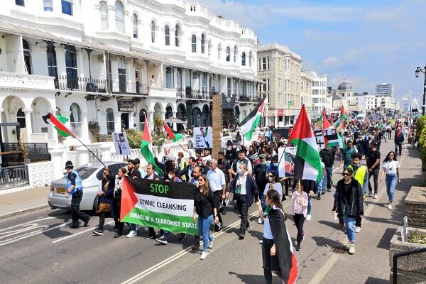 Protesters in UK call for boycotting Puma for backing Israel