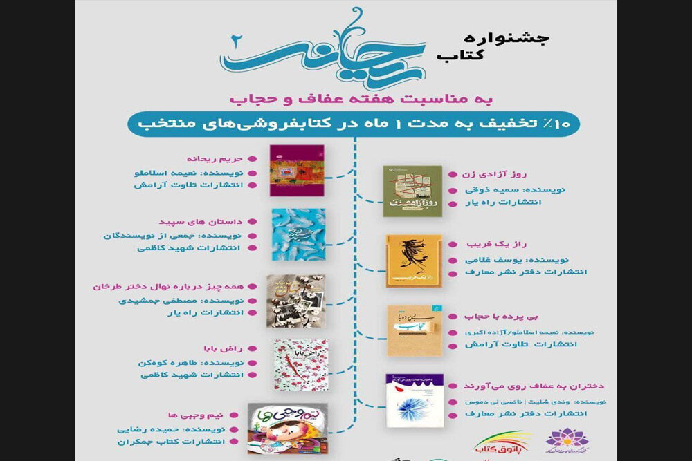 آغاز جشنواره کتاب «ریحانه دو» به‌مناسبت هفته عفاف و حجاب