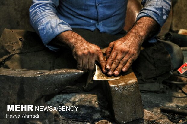 Traditional blacksmithing in N Iran
