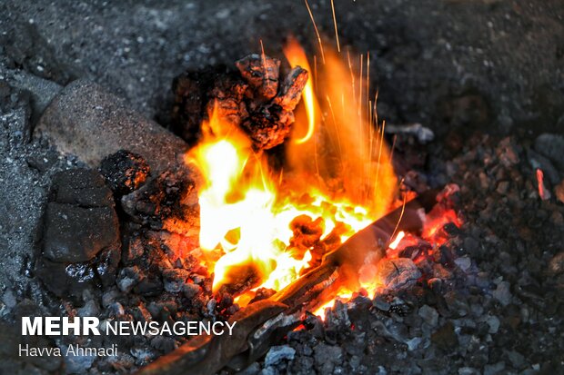 Traditional blacksmithing in N Iran
