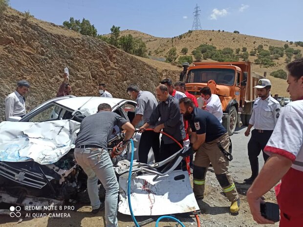 جان باختن سه شهروند کردستانی در تصادف رانندگی مسیر مریوان