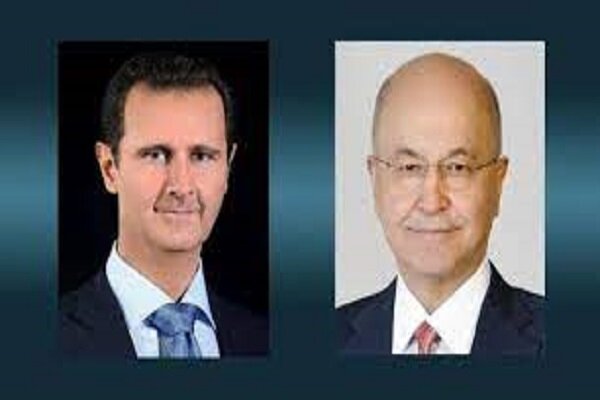 تاکید روسای جمهور عراق و سوریه بر گسترش مناسبات امنیتی