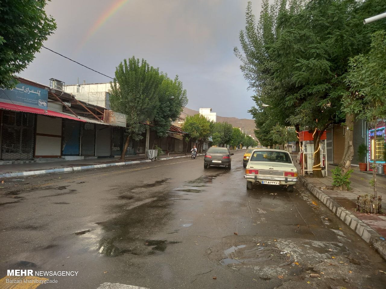 ایران کے سرحدی شہر بانہ میں شدید بارش