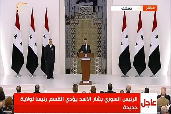 الرئيس السوری يؤدي القسم رئيساً لولاية جديدة