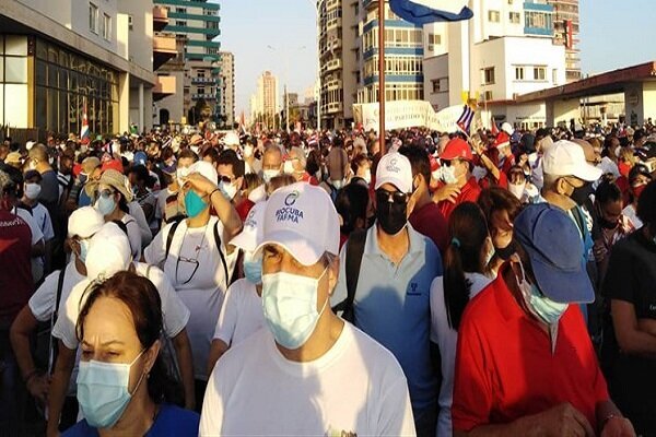 Cubans protest against US, foreign interventions