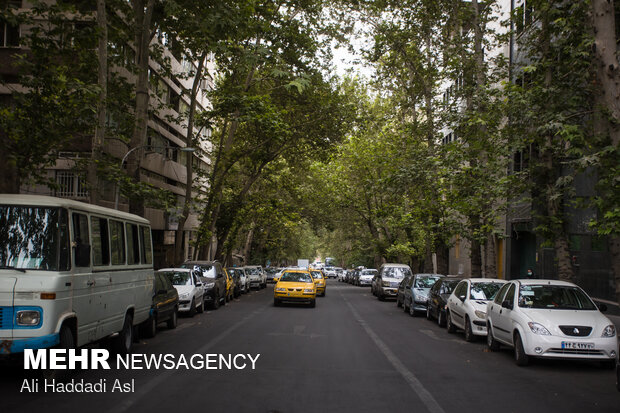 Spring weather in middle of Summer in Tehran