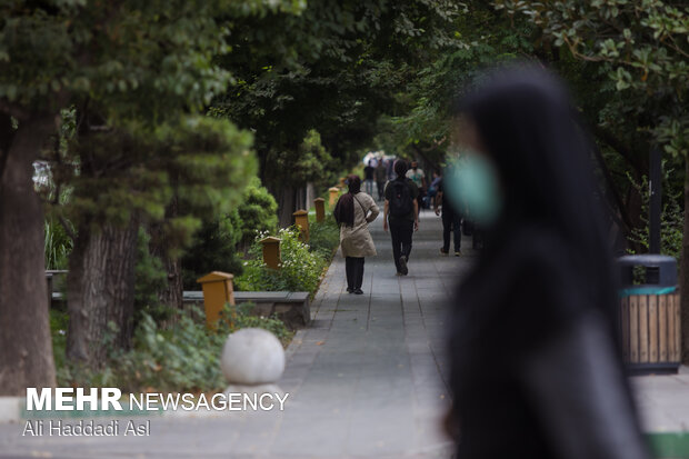 Spring weather in middle of Summer in Tehran