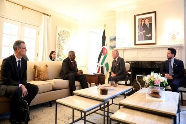 رایزنی پادشاه اردن با وزیر دفاع آمریکا