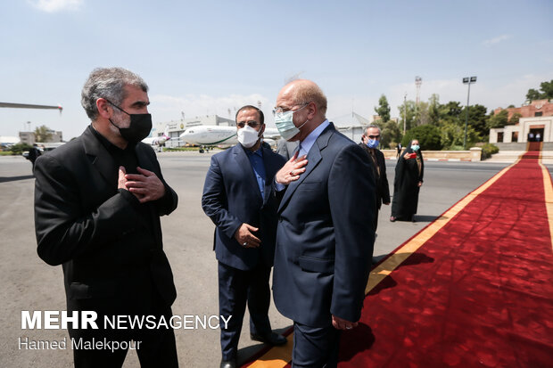 Iranian Parliament Speaker seen off for Syria’s visit