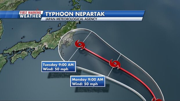 Typhoon Nepartak over Sea of Japan no threat for Olympics