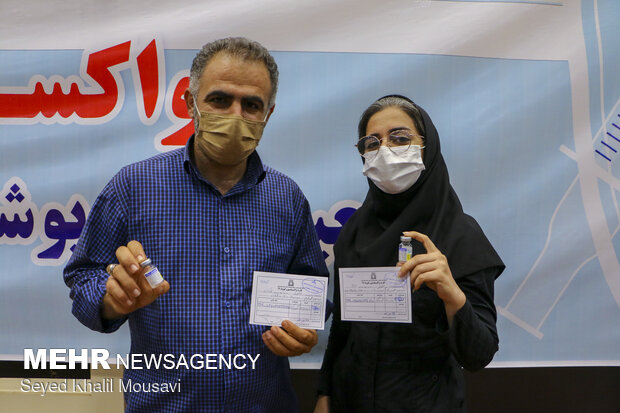 Vaccination of media members in Khuzestan