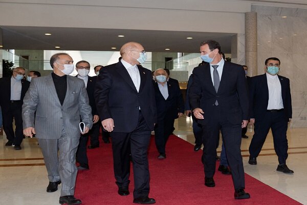 قاڵیباف لە دیمەشق لە گەڵ بەشار ئەسەد دیداری کرد
