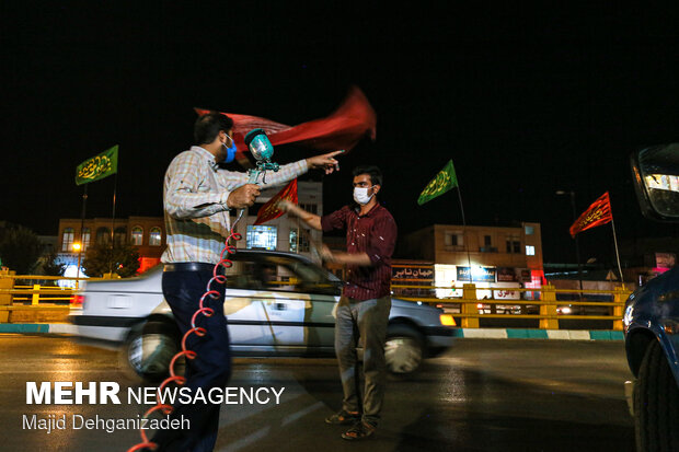 پشت نویسی خودروها در شب عید غدیر