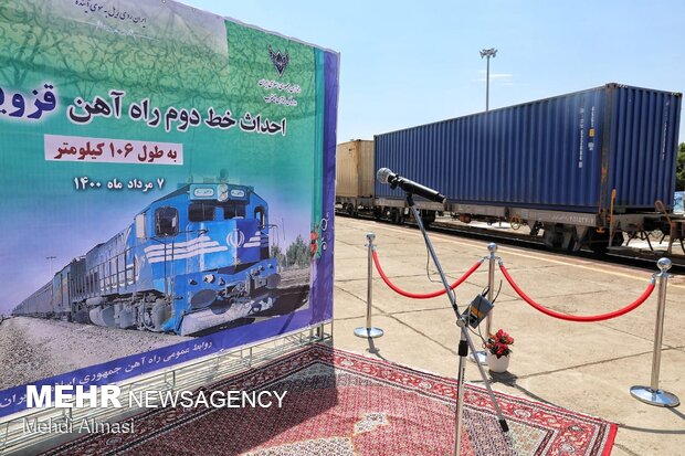۱۰۶ کیلومتر از راه آهن زنجان - قزوین افتتاح شد