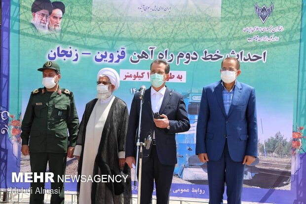 ۱۰۶ کیلومتر از راه آهن زنجان - قزوین افتتاح شد