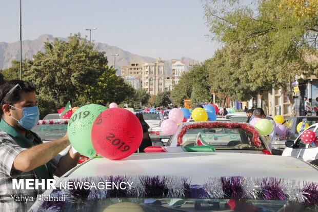 کاروان خودرویی جشن عید غدیر کرمانشاه