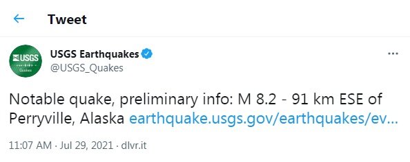 زلزله ۸.۲ ریشتری «آلاسکا» را به لرزه درآورد/ هشدار سونامی صادر شد