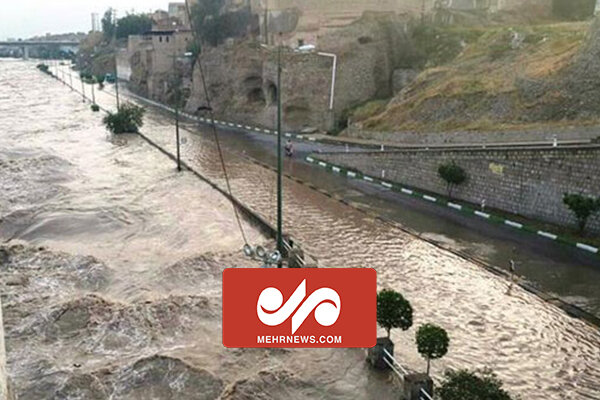 ایران کےضلع نور میں سیلاب سے تباہی
